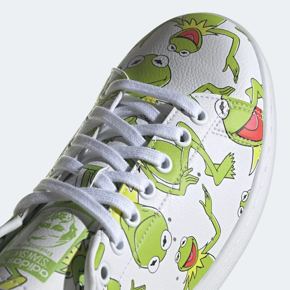 New Adidas Originals Disney Muppets Kermit Stan Smith Men's Sneakers White Green - Picture 8 of 9